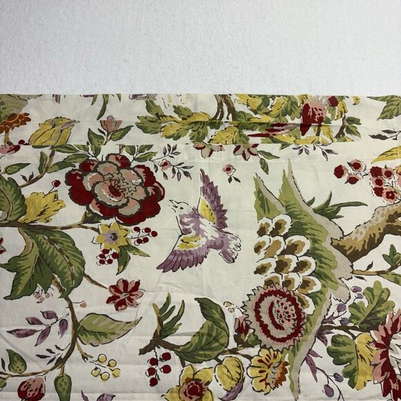 Pottery Barn Cream Spring Green Leaf Bird King Duvet - Picture 9 of 10